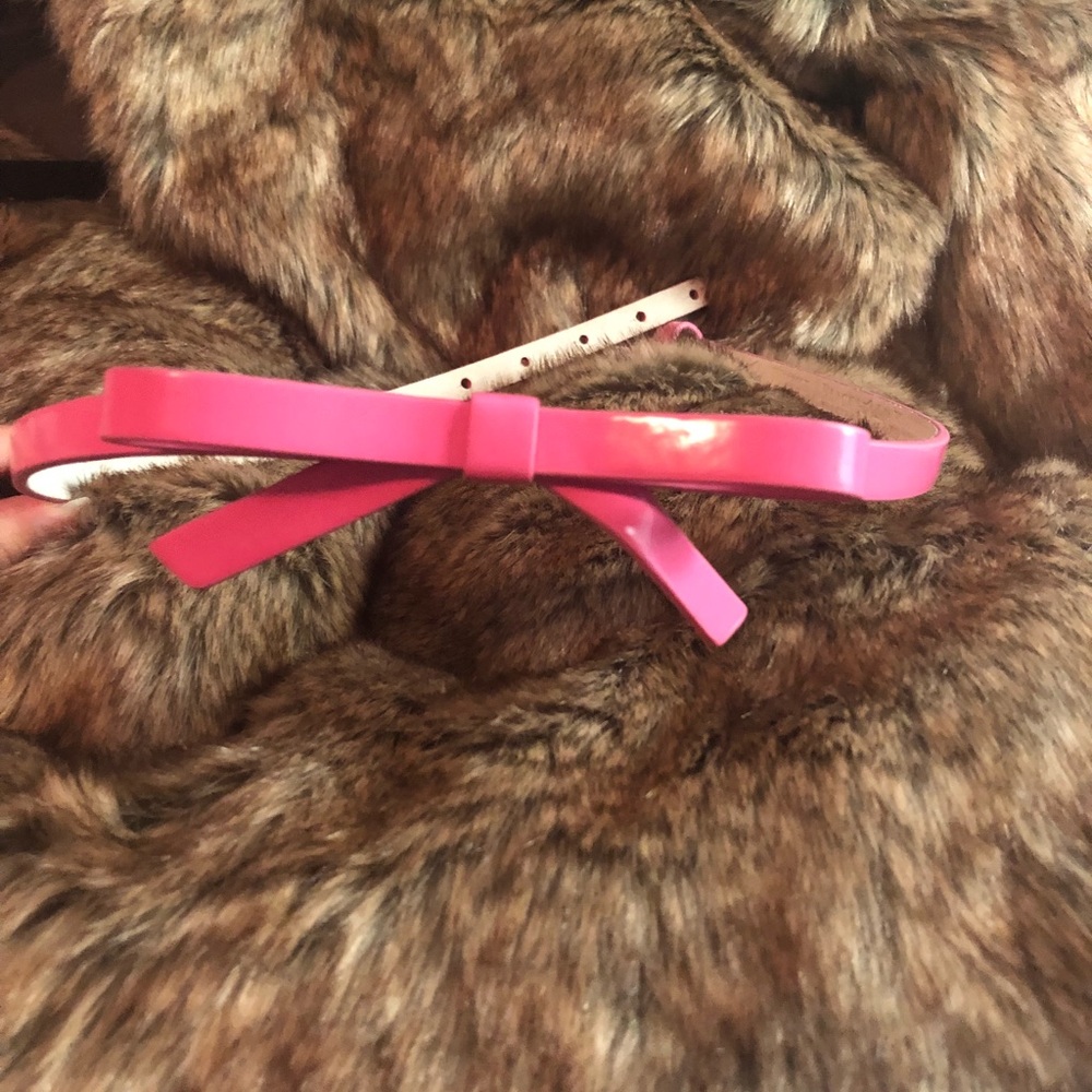 Genuine leather ribbon belt